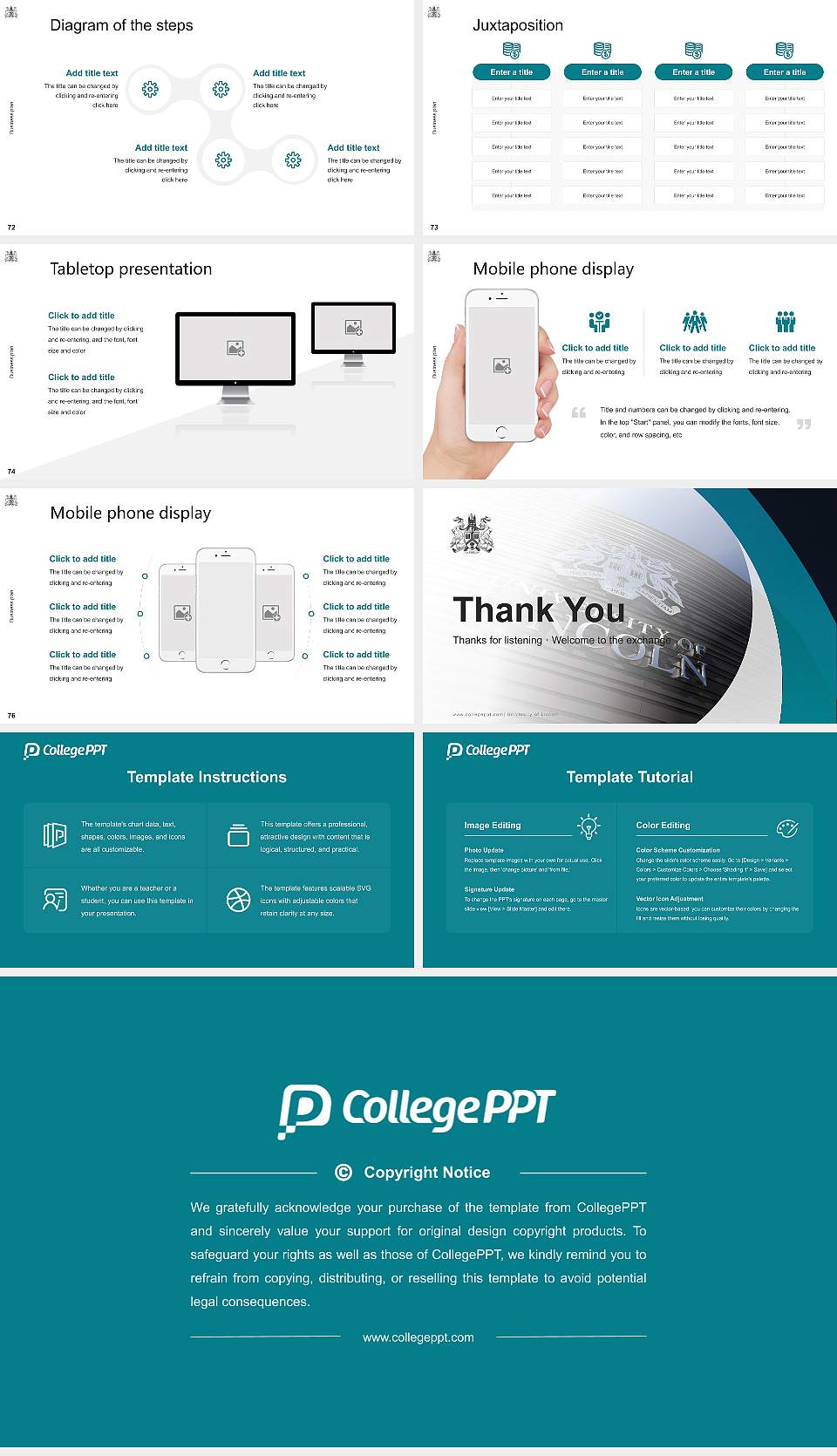University of Lincoln Competition/Entrepreneurship Contest PPT Template16:9 ratio PPT effect preview image9
