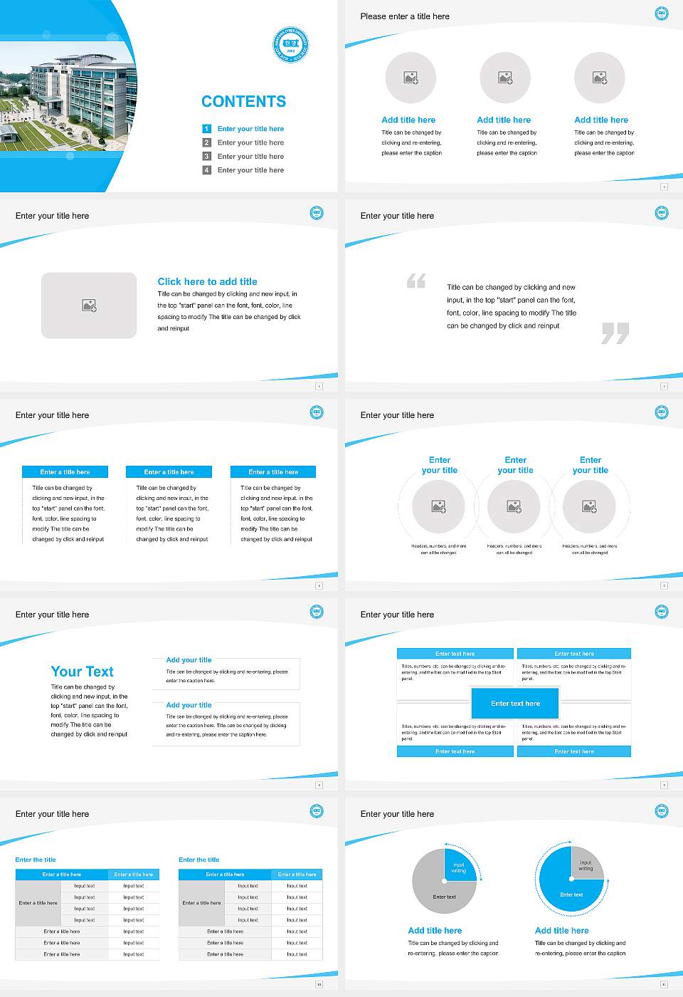Hanyang Cyber University Course/Courseware Creation PPT Template16:9 ratio PPT effect preview image2