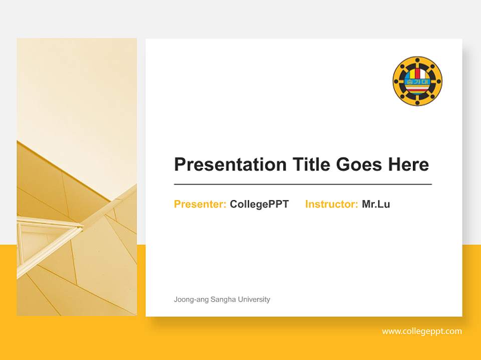 Joong-ang Sangha University General Purpose PPT Template4:3 ratio PPT effect preview image6