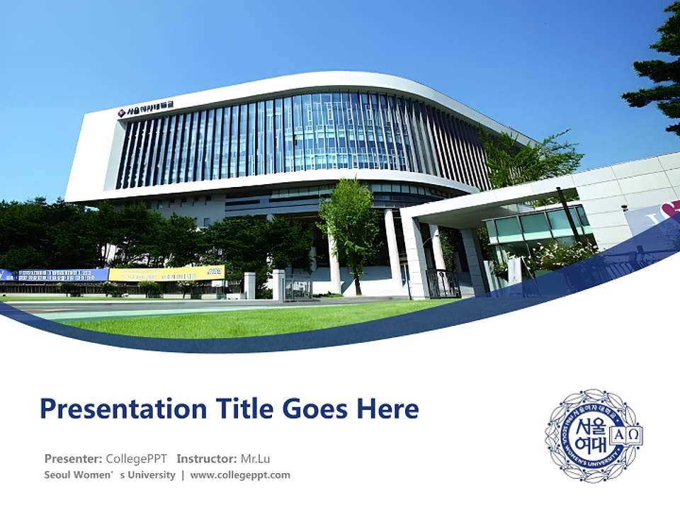 Seoul Women’s University Course/Courseware Creation PPT Template4:3 ratio PPT effect preview image5