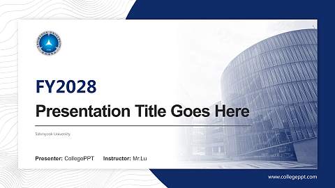 Sahmyook University Academic Presentation/Research Findings Report PPT Template