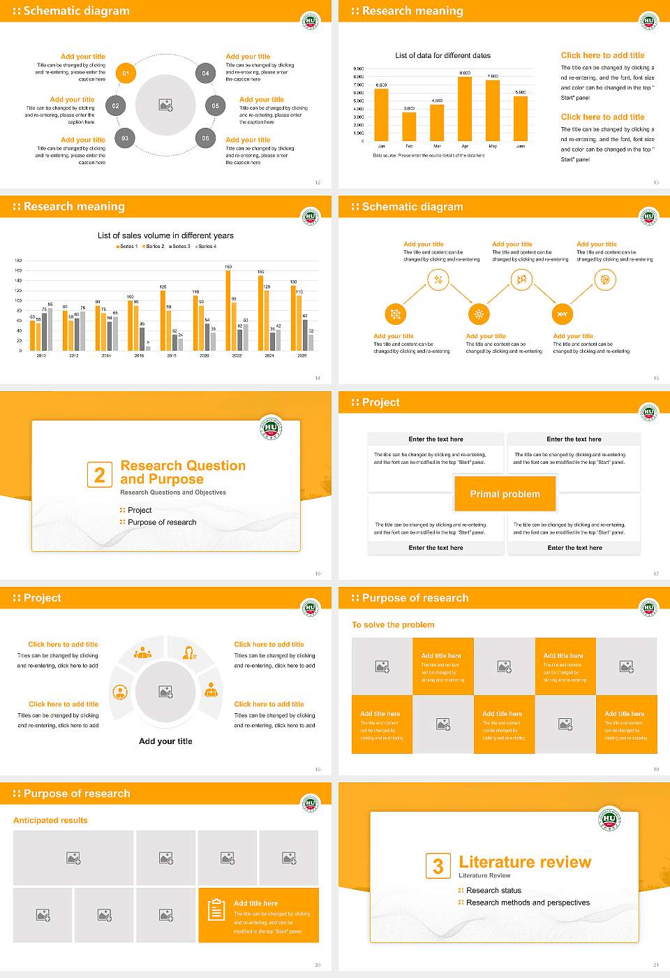 Howon University Graduation Thesis Defense PPT Template16:9 ratio PPT effect preview image3