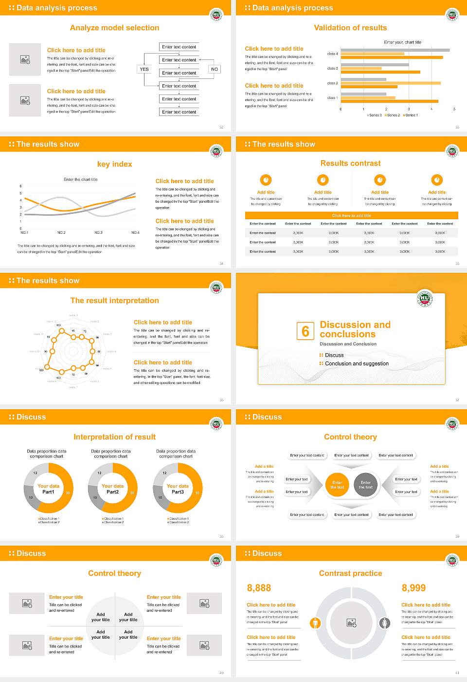 Howon University Graduation Thesis Defense PPT Template16:9 ratio PPT effect preview image5
