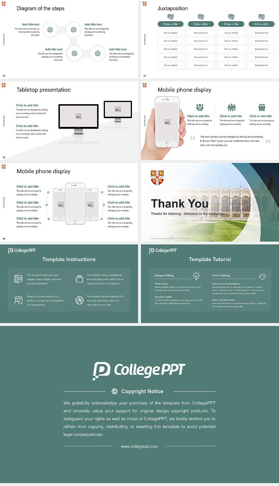 University of Cambridge Competition/Entrepreneurship Contest PPT Template16:9 ratio PPT effect preview image9