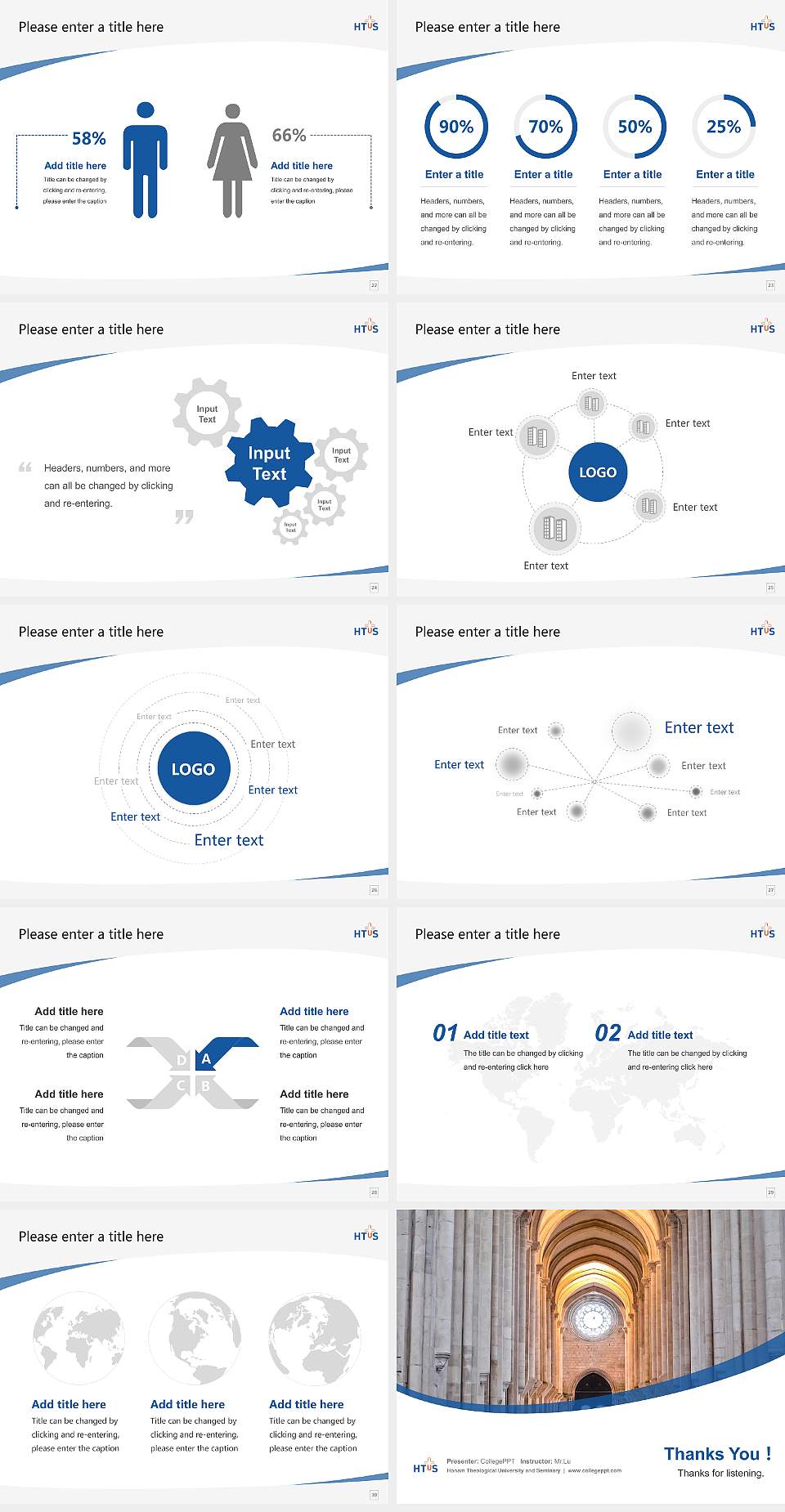 Honam Theological University and Seminary Course/Courseware Creation PPT Template4:3 ratio PPT effect preview image4