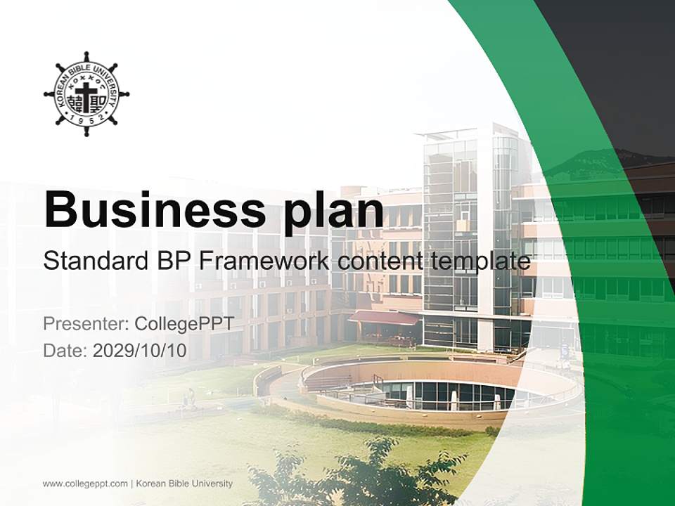 Korean Bible University Competition/Entrepreneurship Contest PPT Template4:3 ratio PPT effect preview image9