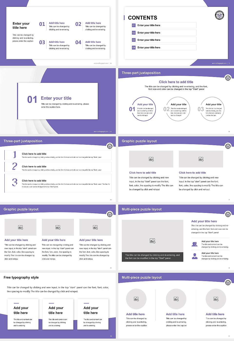 Hanshin University Academic Presentation/Research Findings Report PPT Template16:9 ratio PPT effect preview image2