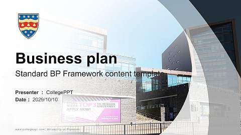 University of Plymouth Competition/Entrepreneurship Contest PPT Template