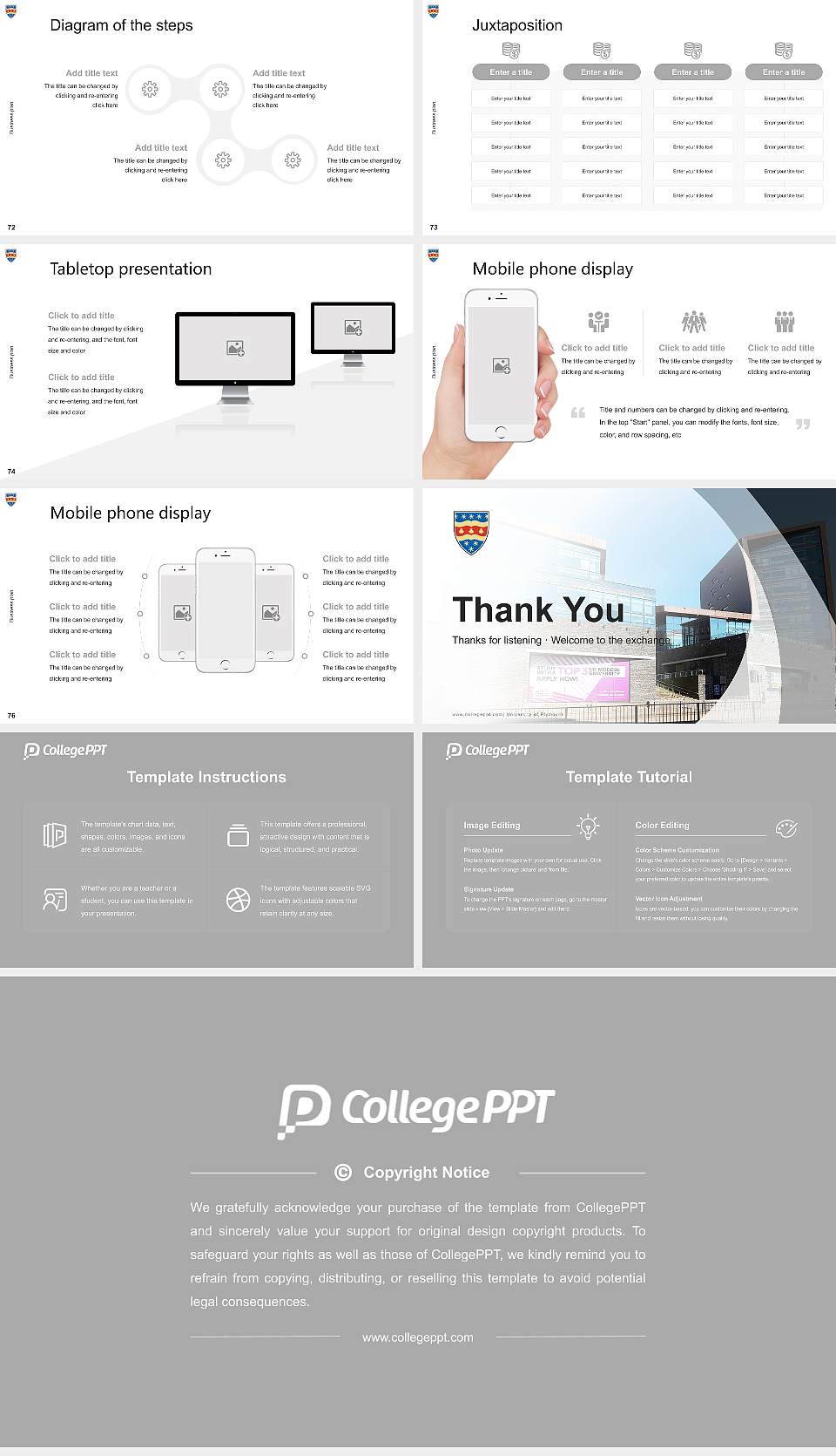 University of Plymouth Competition/Entrepreneurship Contest PPT Template16:9 ratio PPT effect preview image9