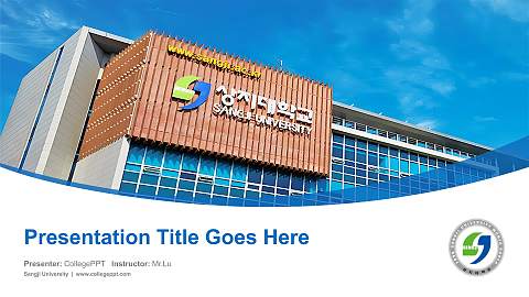Sangji University Course/Courseware Creation PPT Template