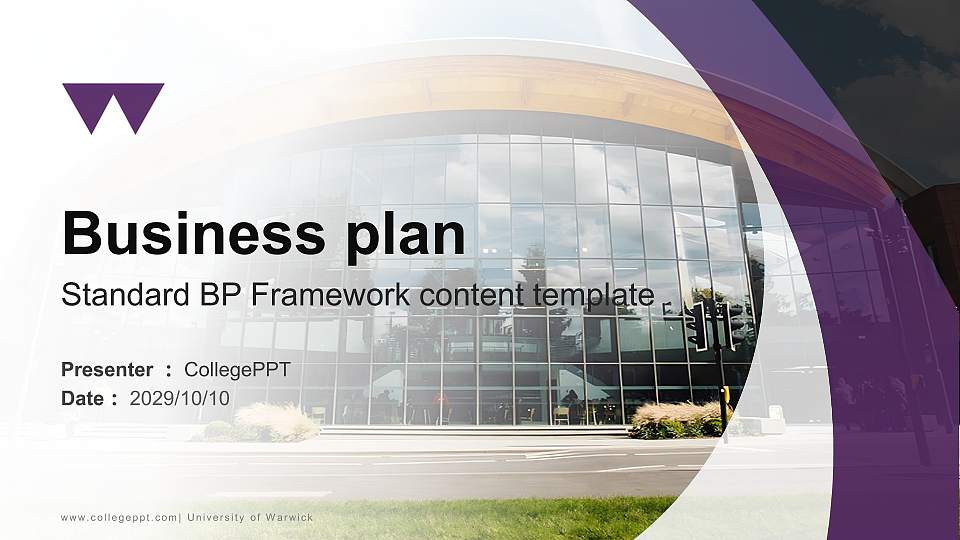 University of Warwick Competition/Entrepreneurship Contest PPT Template16:9 ratio PPT effect preview image