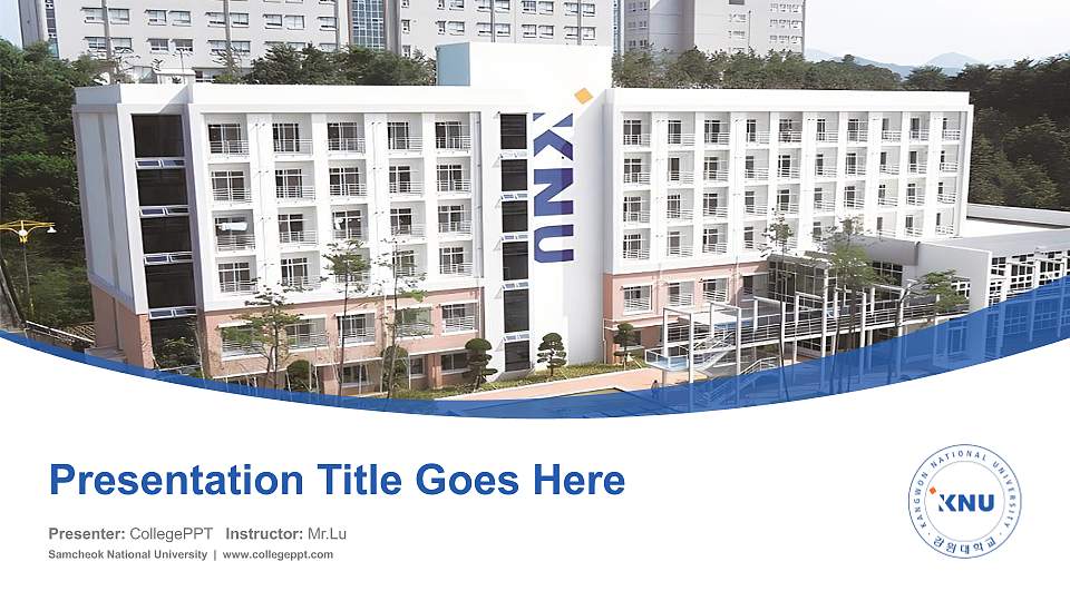 Samcheok National University Course/Courseware Creation PPT Template16:9 ratio PPT effect preview image