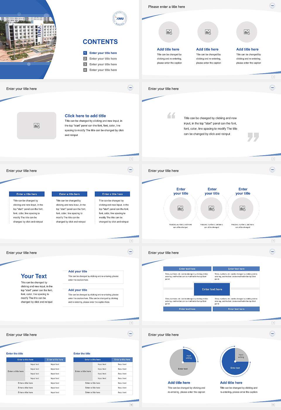 Samcheok National University Course/Courseware Creation PPT Template16:9 ratio PPT effect preview image2