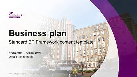 Aston University Competition/Entrepreneurship Contest PPT Template