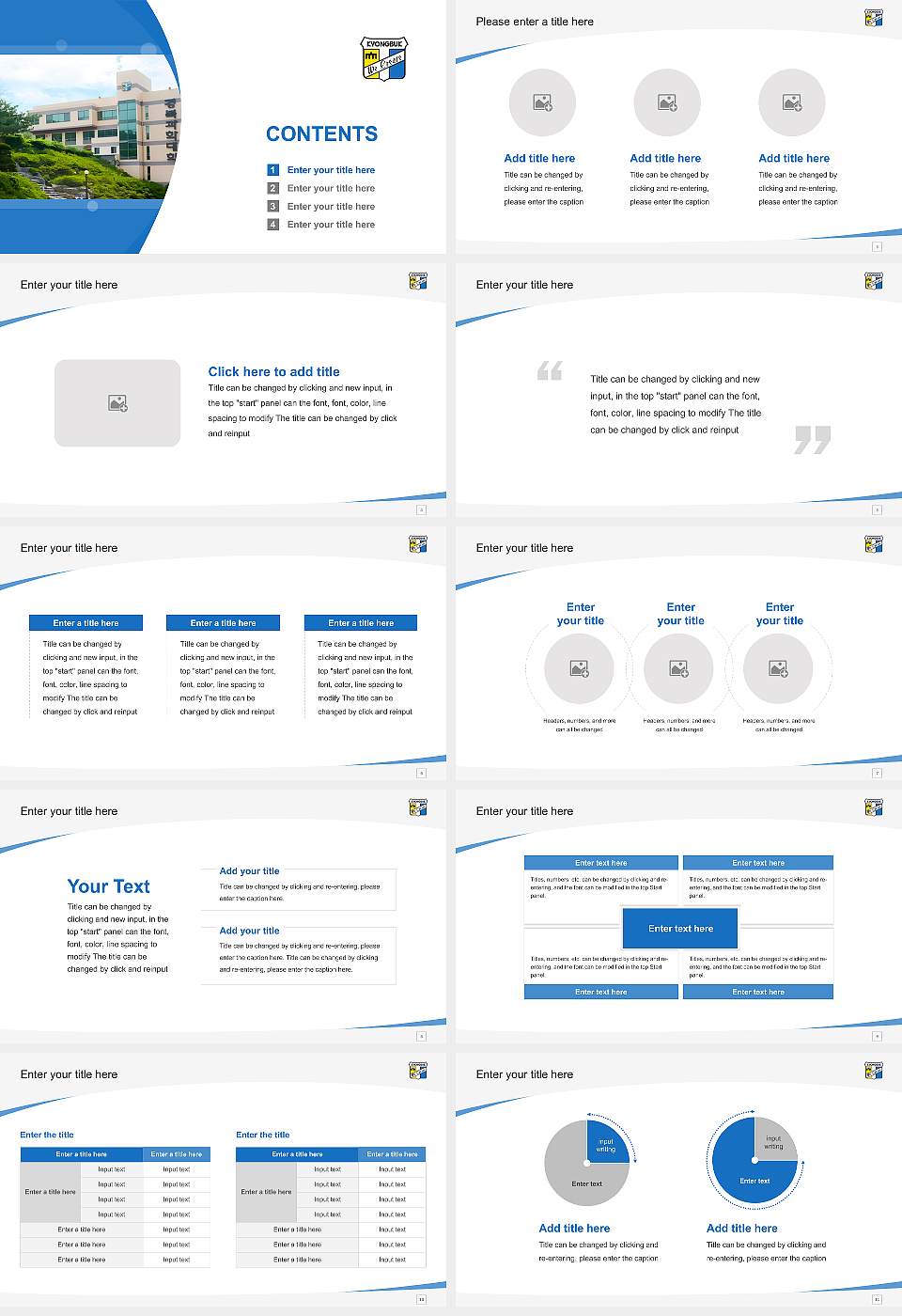 Kyongbuk Science College Course/Courseware Creation PPT Template16:9 ratio PPT effect preview image2