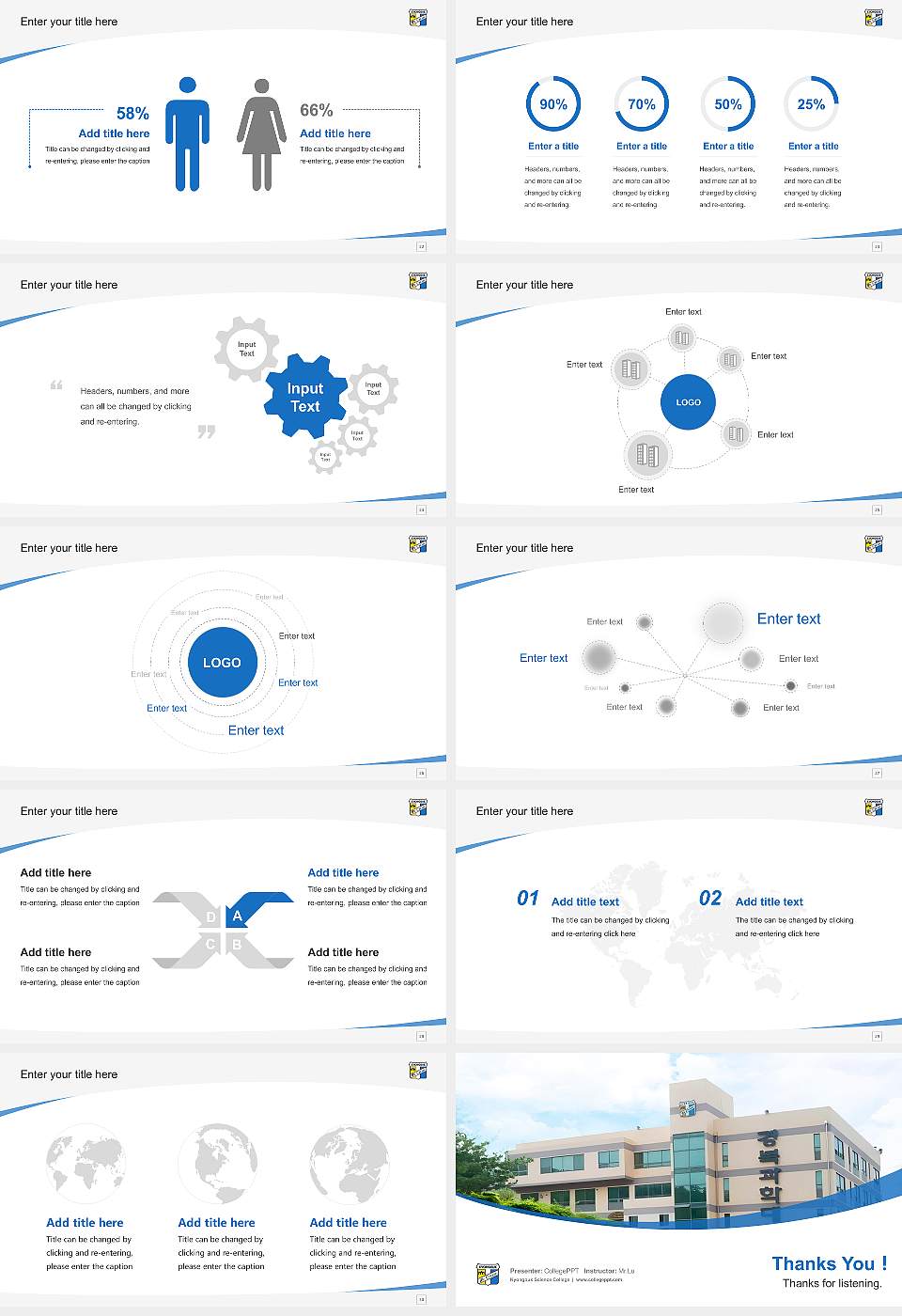 Kyongbuk Science College Course/Courseware Creation PPT Template16:9 ratio PPT effect preview image4