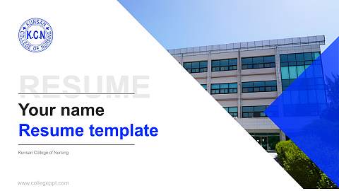 Kunsan College of Nursing Resume PPT Template