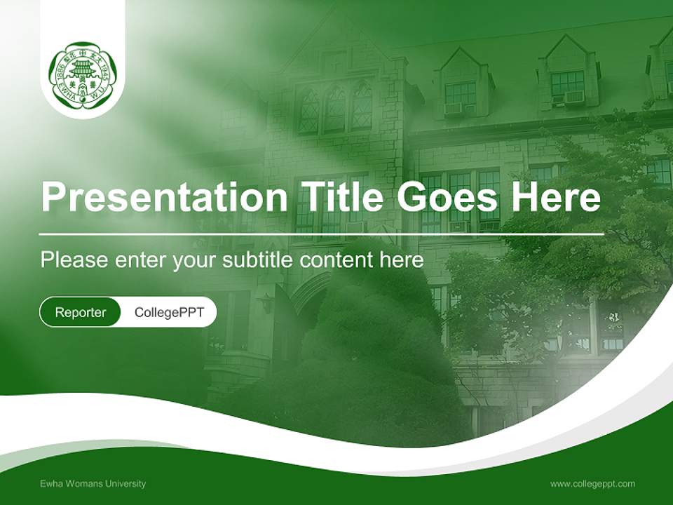 Ewha Womans University Lecture Sharing and Networking Event PPT Template4:3 ratio PPT effect preview image4