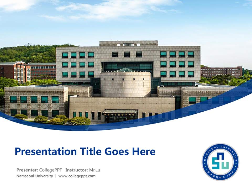Namseoul University Course/Courseware Creation PPT Template4:3 ratio PPT effect preview image5