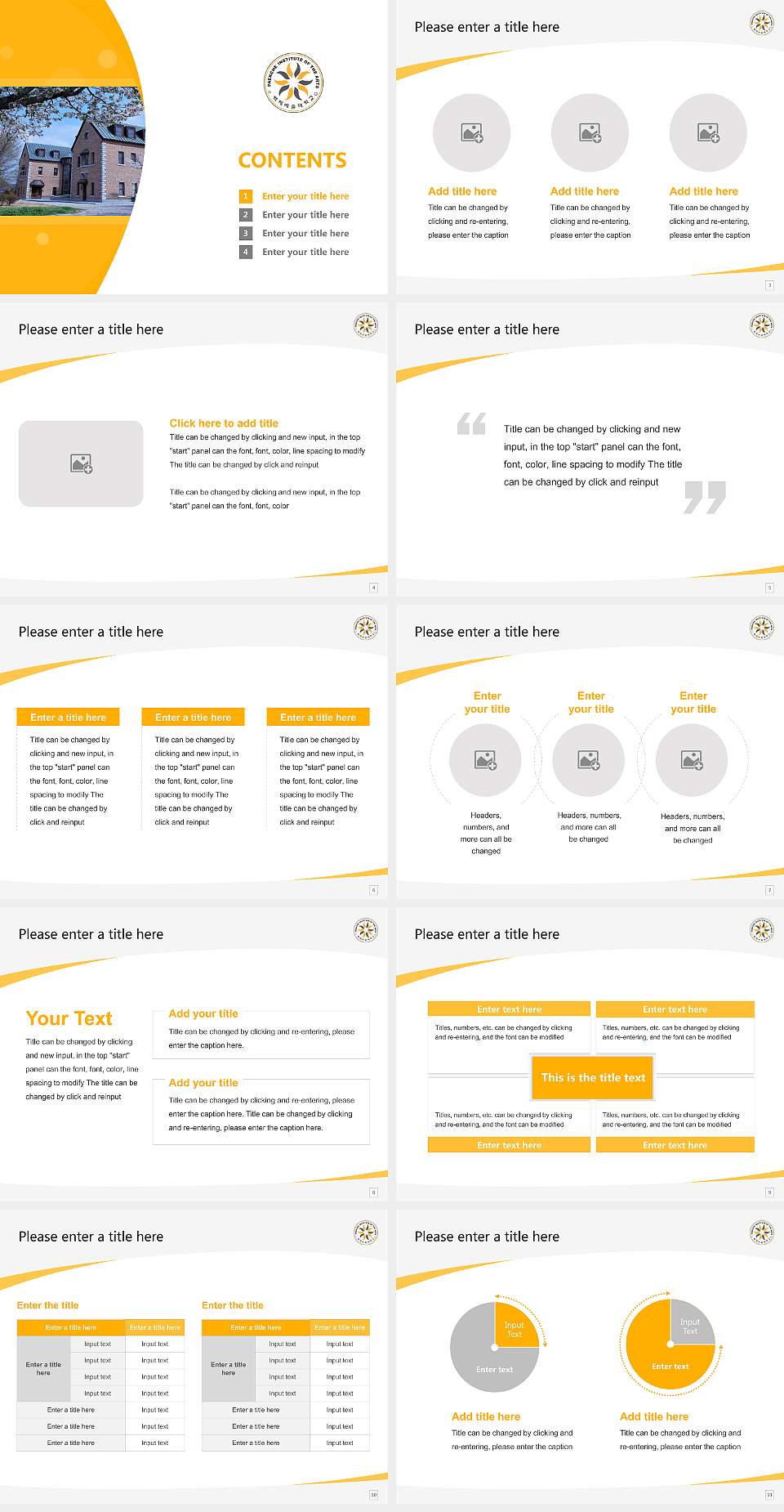 Paekche Institute of the Arts Course/Courseware Creation PPT Template4:3 ratio PPT effect preview image2