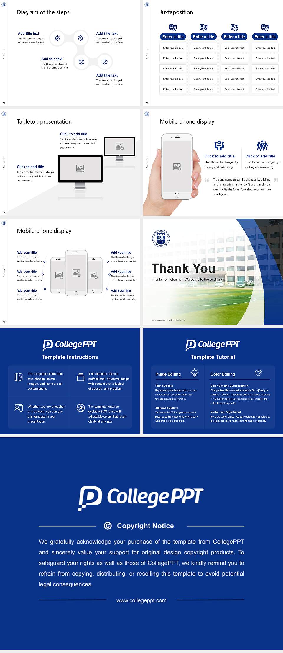 Kaya University Competition/Entrepreneurship Contest PPT Template4:3 ratio PPT effect preview image9