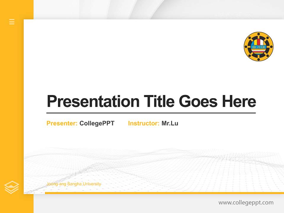 Joong-ang Sangha University Thesis Proposal/Graduation Defense PPT Template4:3 ratio PPT effect preview image5