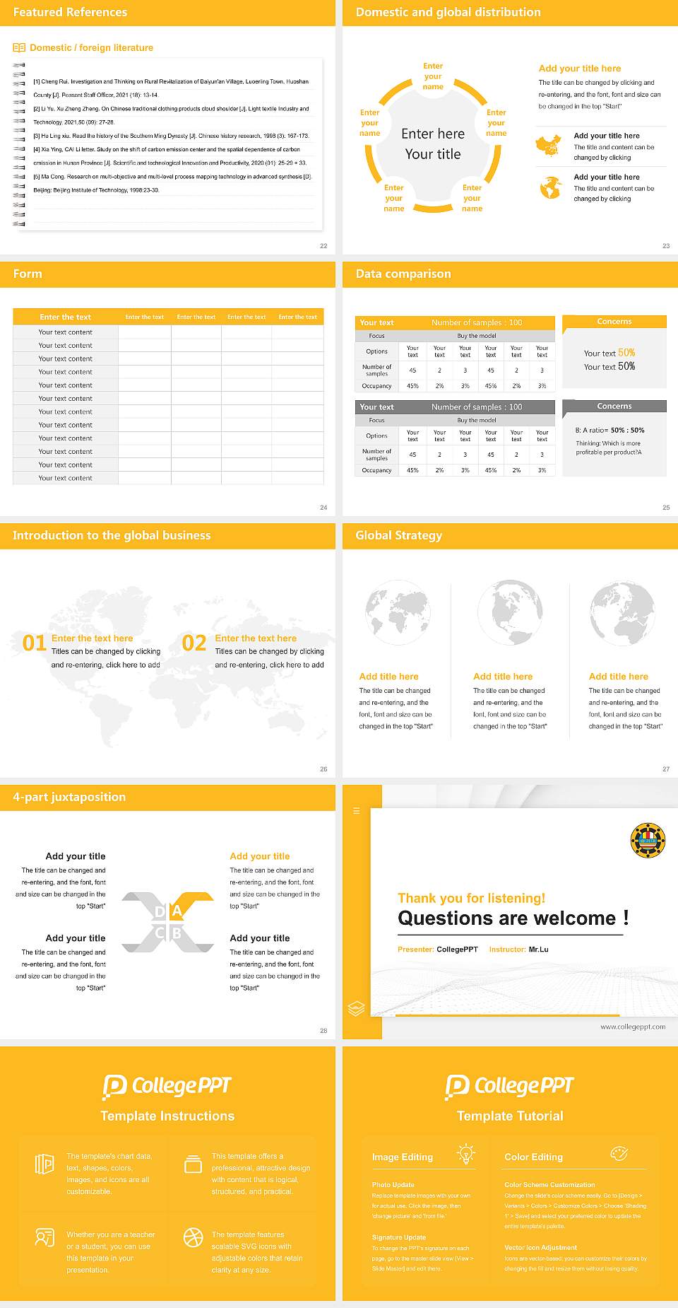 Joong-ang Sangha University Thesis Proposal/Graduation Defense PPT Template4:3 ratio PPT effect preview image4