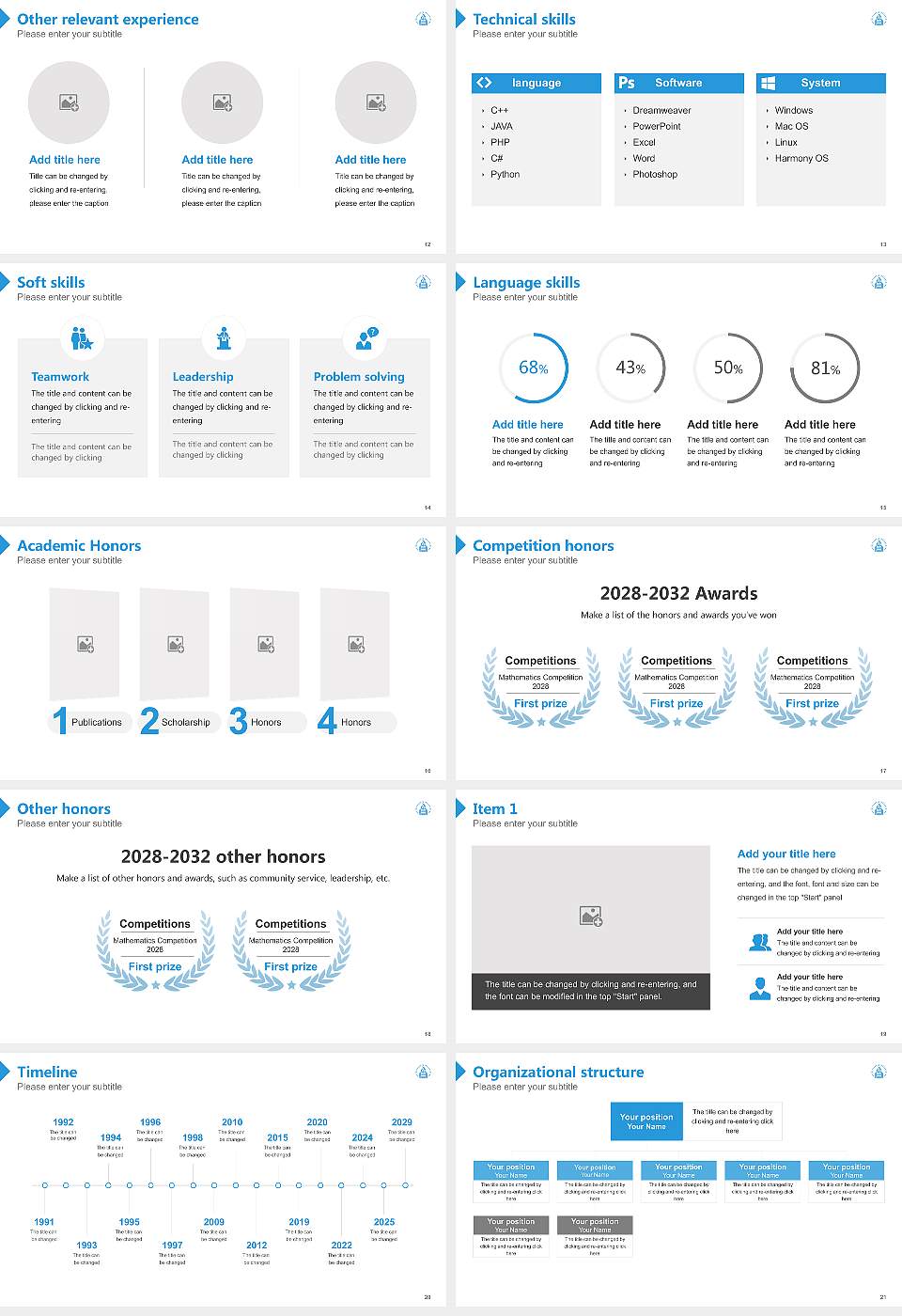 Korea National University of Education Resume PPT Template16:9 ratio PPT effect preview image3
