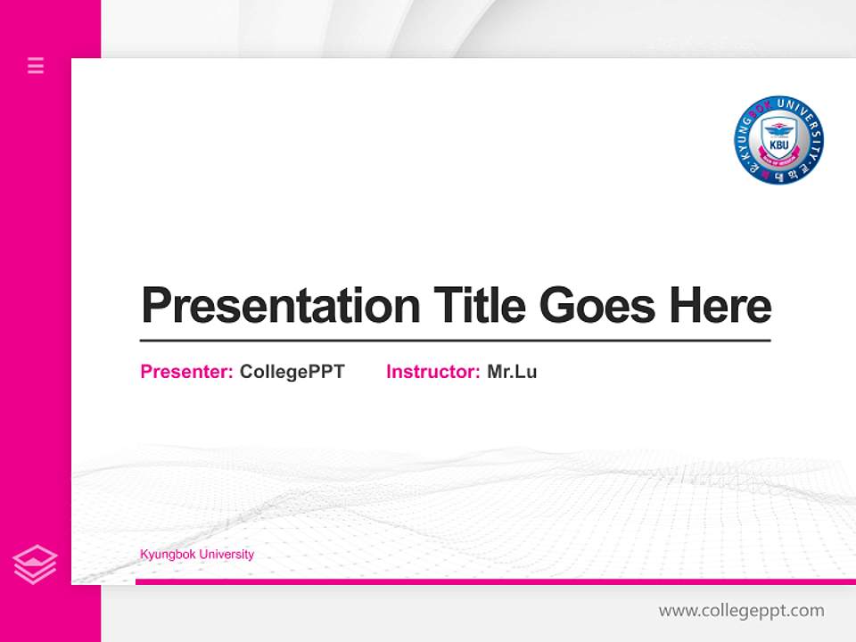 Kyungbok University Thesis Proposal/Graduation Defense PPT Template4:3 ratio PPT effect preview image5