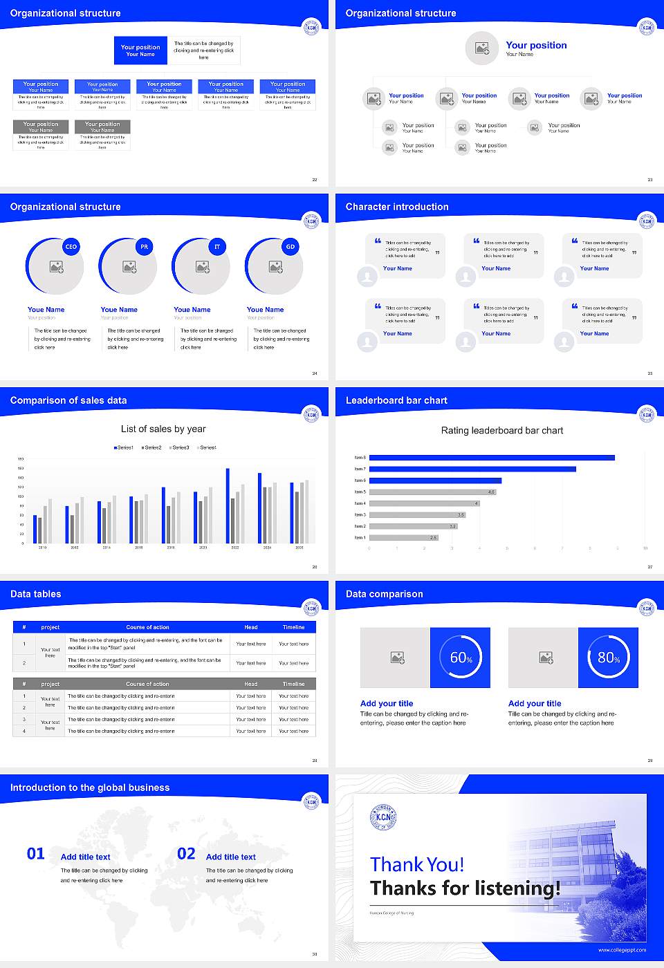 Kunsan College of Nursing Academic Presentation/Research Findings Report PPT Template16:9 ratio PPT effect preview image4