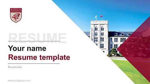 Korea University Resume PPT Template