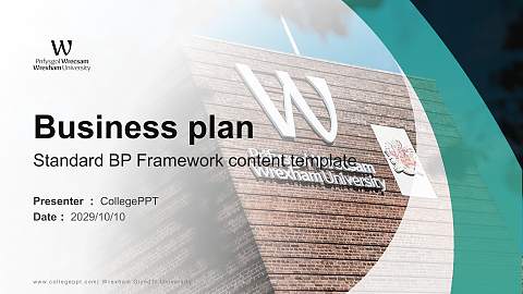 Wrexham Glynd?r University Competition/Entrepreneurship Contest PPT Template