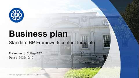University of Wales Competition/Entrepreneurship Contest PPT Template