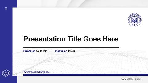 Kwangyang Health College Thesis Proposal/Graduation Defense PPT Template