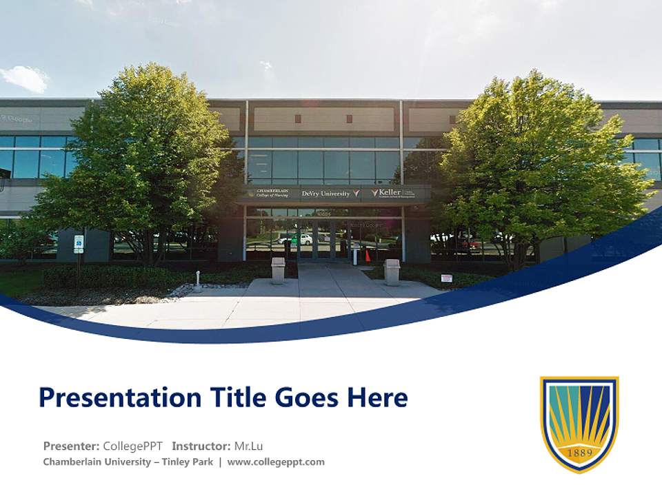 Chamberlain University – Tinley Park Course/Courseware Creation PPT Template4:3 ratio PPT effect preview image5