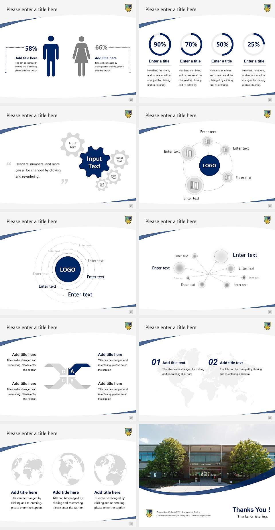 Chamberlain University – Tinley Park Course/Courseware Creation PPT Template4:3 ratio PPT effect preview image4