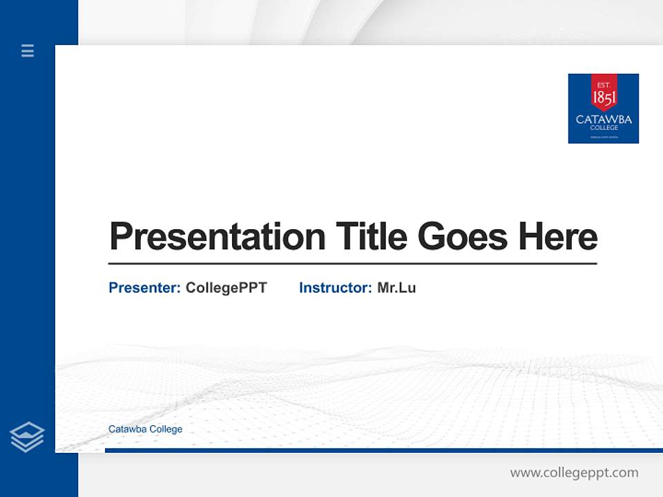 Catawba College Thesis Proposal/Graduation Defense PPT Template4:3 ratio PPT effect preview image5