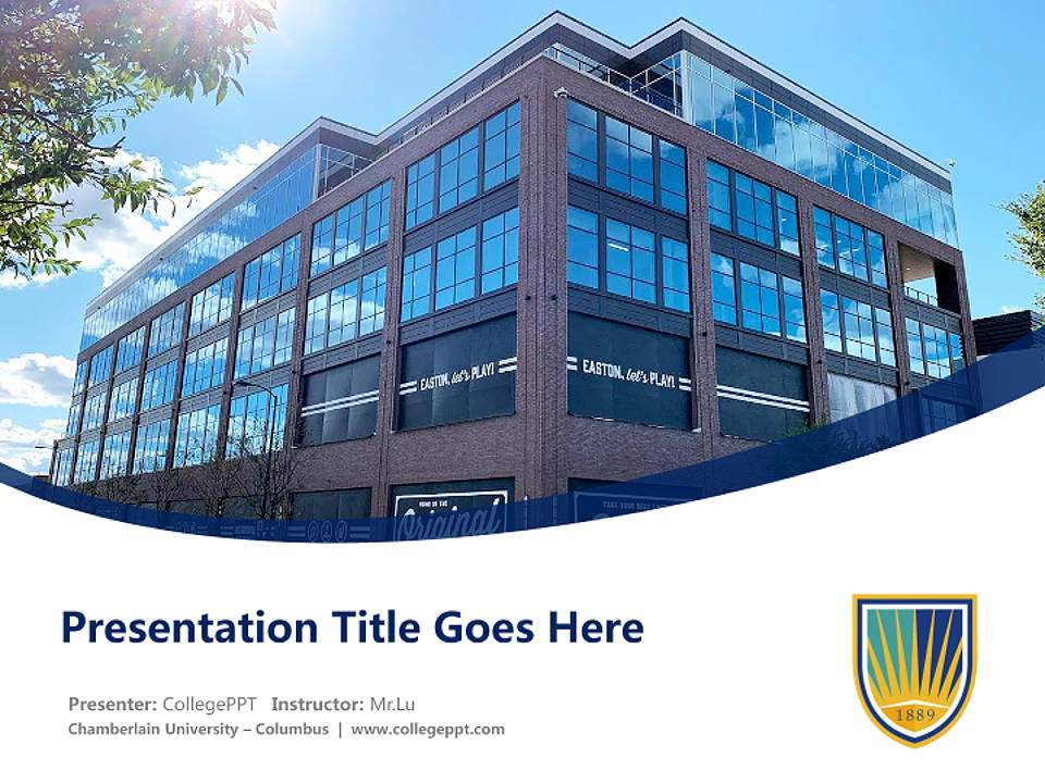 Chamberlain University – Columbus Course/Courseware Creation PPT Template4:3 ratio PPT effect preview image5