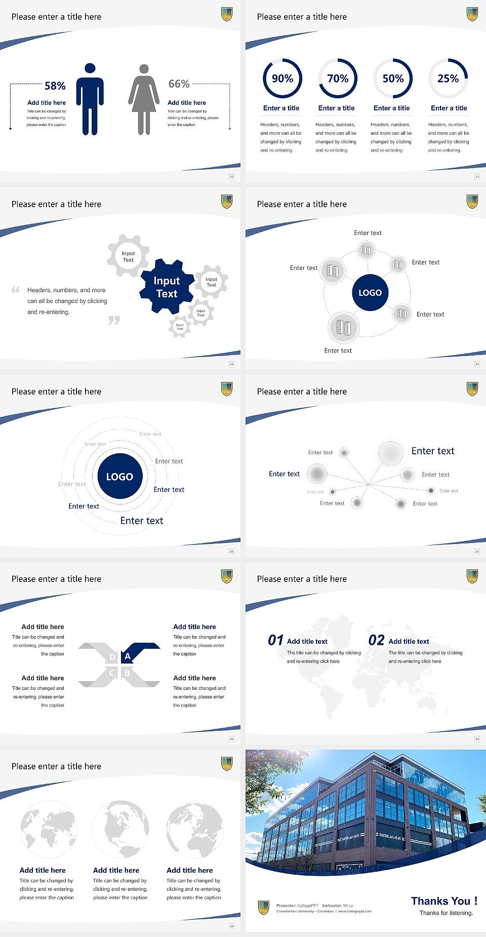 Chamberlain University – Columbus Course/Courseware Creation PPT Template4:3 ratio PPT effect preview image4