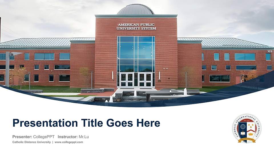 Catholic Distance University Course/Courseware Creation PPT Template16:9 ratio PPT effect preview image