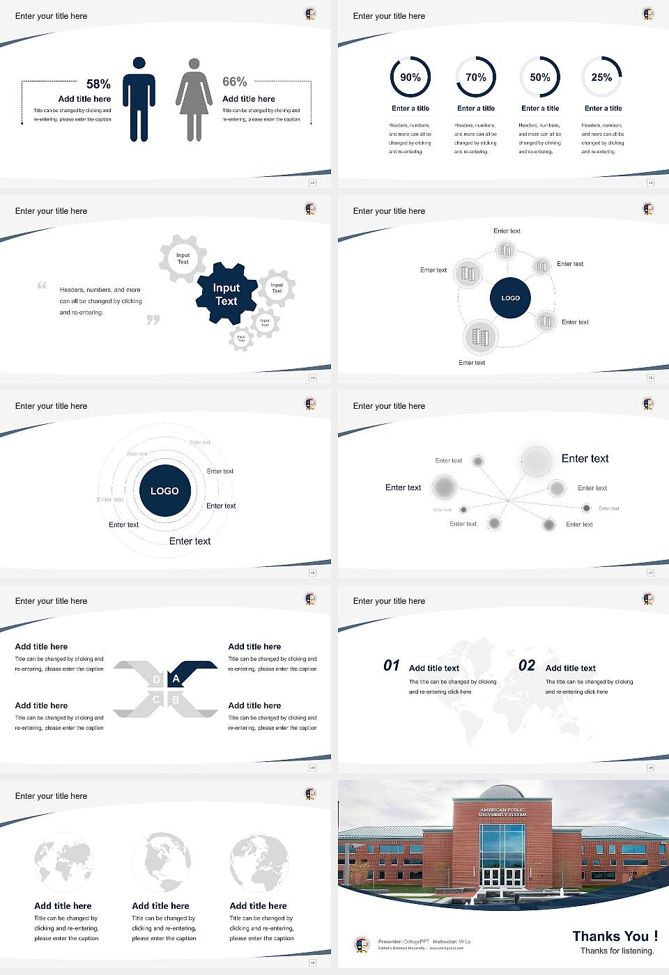 Catholic Distance University Course/Courseware Creation PPT Template16:9 ratio PPT effect preview image4