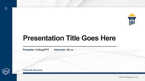 Cedarville University Thesis Proposal/Graduation Defense PPT Template