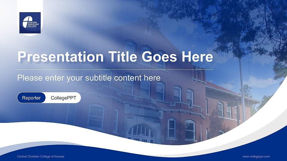 Central Christian College of Kansas Lecture Sharing and Networking Event PPT Template16:9 ratio PPT effect preview image