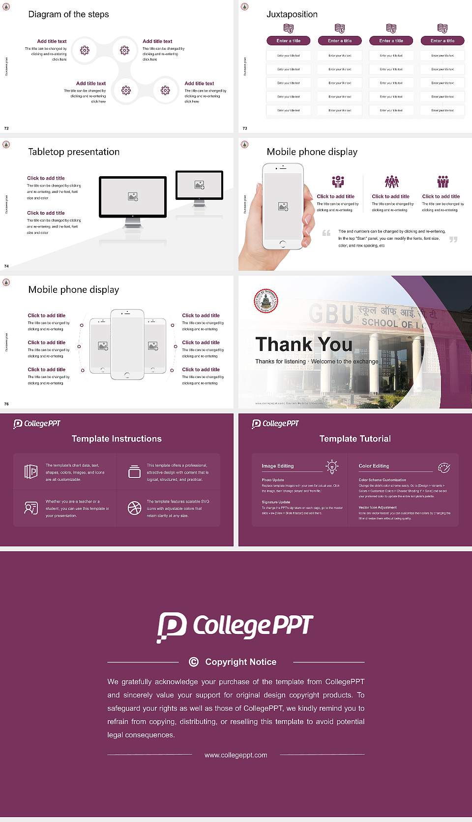 Gautam Buddha University Competition/Entrepreneurship Contest PPT Template16:9 ratio PPT effect preview image9