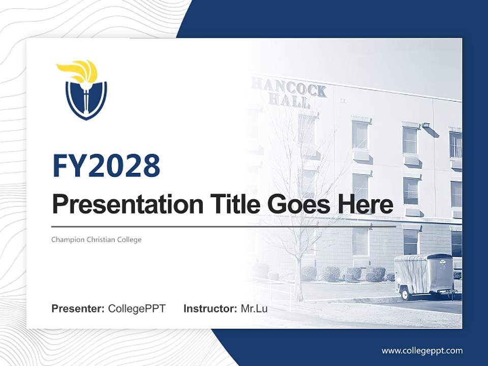 Champion Christian College Academic Presentation/Research Findings Report PPT Template4:3 ratio PPT effect preview image5