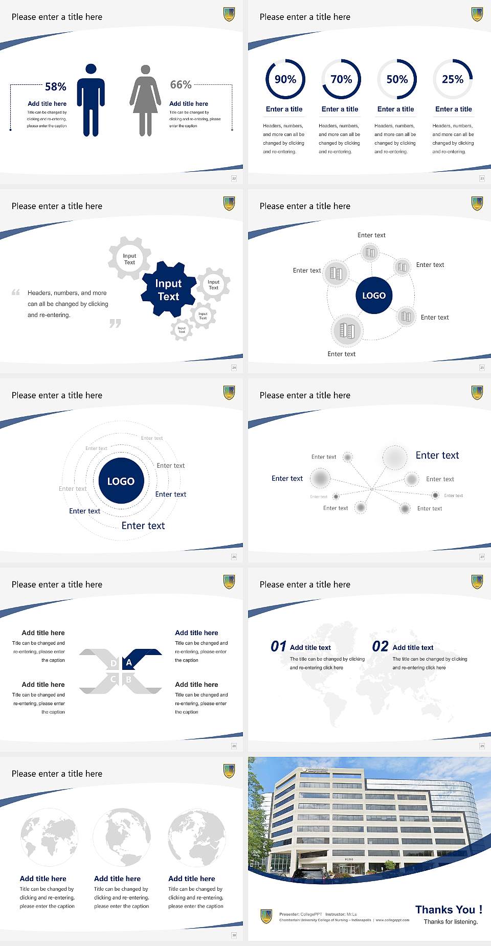 Chamberlain University College of Nursing – Indianapolis Course/Courseware Creation PPT Template4:3 ratio PPT effect preview image4