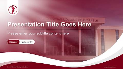 Central Christian College of the Bible Lecture Sharing and Networking Event PPT Template