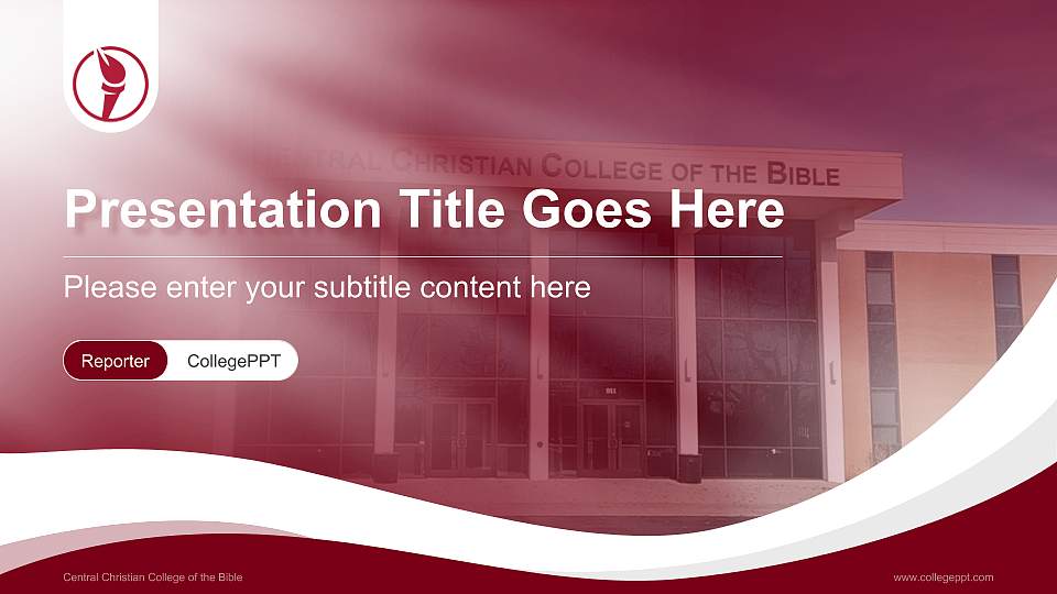 Central Christian College of the Bible Lecture Sharing and Networking Event PPT Template16:9 ratio PPT effect preview image