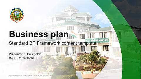 Birsa Agricultural University Competition/Entrepreneurship Contest PPT Template