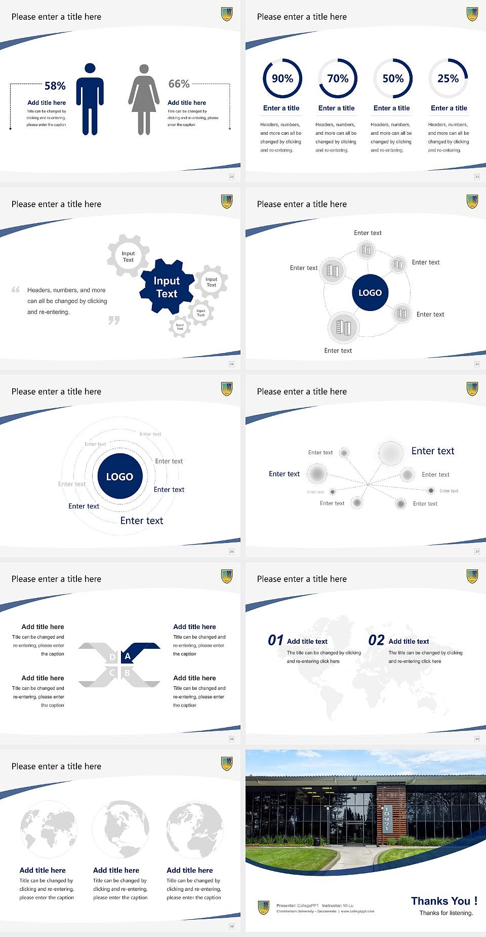Chamberlain University – Sacramento Course/Courseware Creation PPT Template4:3 ratio PPT effect preview image4